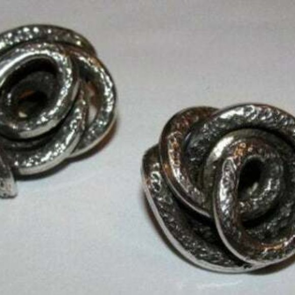 Hand Made Sterling Silver Spiral Earrings